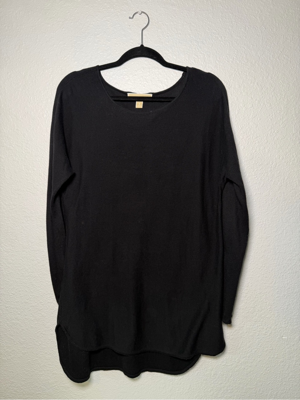 Michael Kors // Black Long-Sleeve Crewneck Tunic Sweater - size S